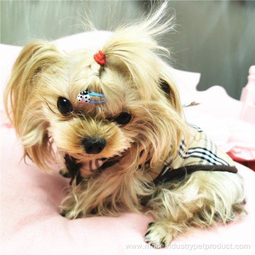 fashion dog clothing plaid striped pet dress skirt